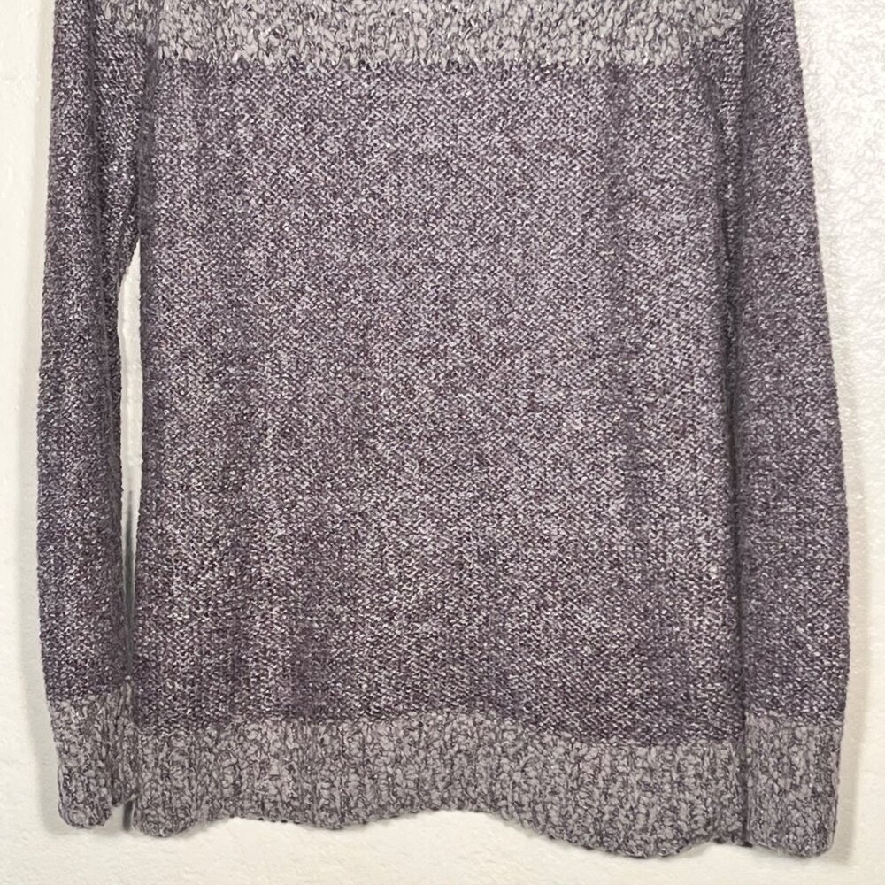 Fate Clarina Textured Knit Purple Sweater M Womens Cozy Lightweight Long Sleeve - Picture 5 of 15